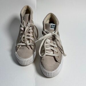 Keds Canvas High-Tops in Light Beige